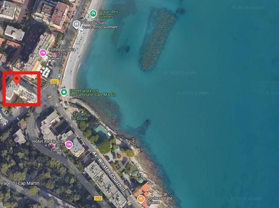 La Perle 2 P Terrasse Vue Mer 1Min Plage Clim Рокебрюн — Кап-Мартен Экстерьер фото